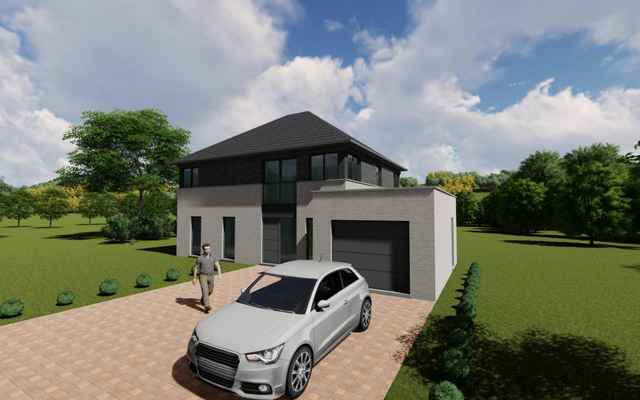 Perspective 3D — Villa à Gosselies